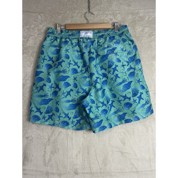 Southern Tide Men’s Large Skipjack Swim Trunks Blue Sea Creatures Print Lined - Picture 3 of 7
